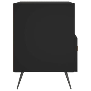 Κομοδίνο Μαύρο 40 x 35 x 47,5 εκ. από Επεξεργασμένο Ξύλο