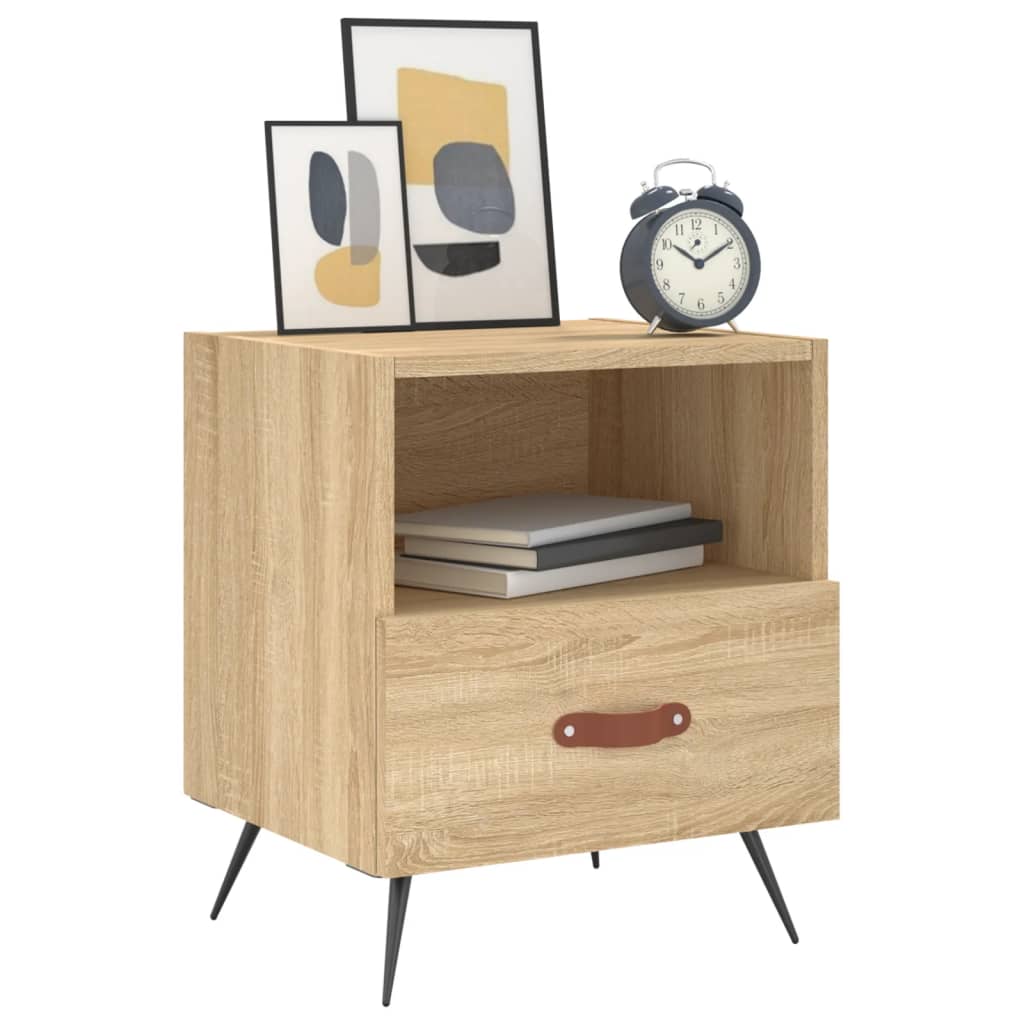 Κομοδίνο Sonoma Δρυς 40 x 35 x 47,5 εκ. από Επεξεργασμένο Ξύλο - Pakobazaar