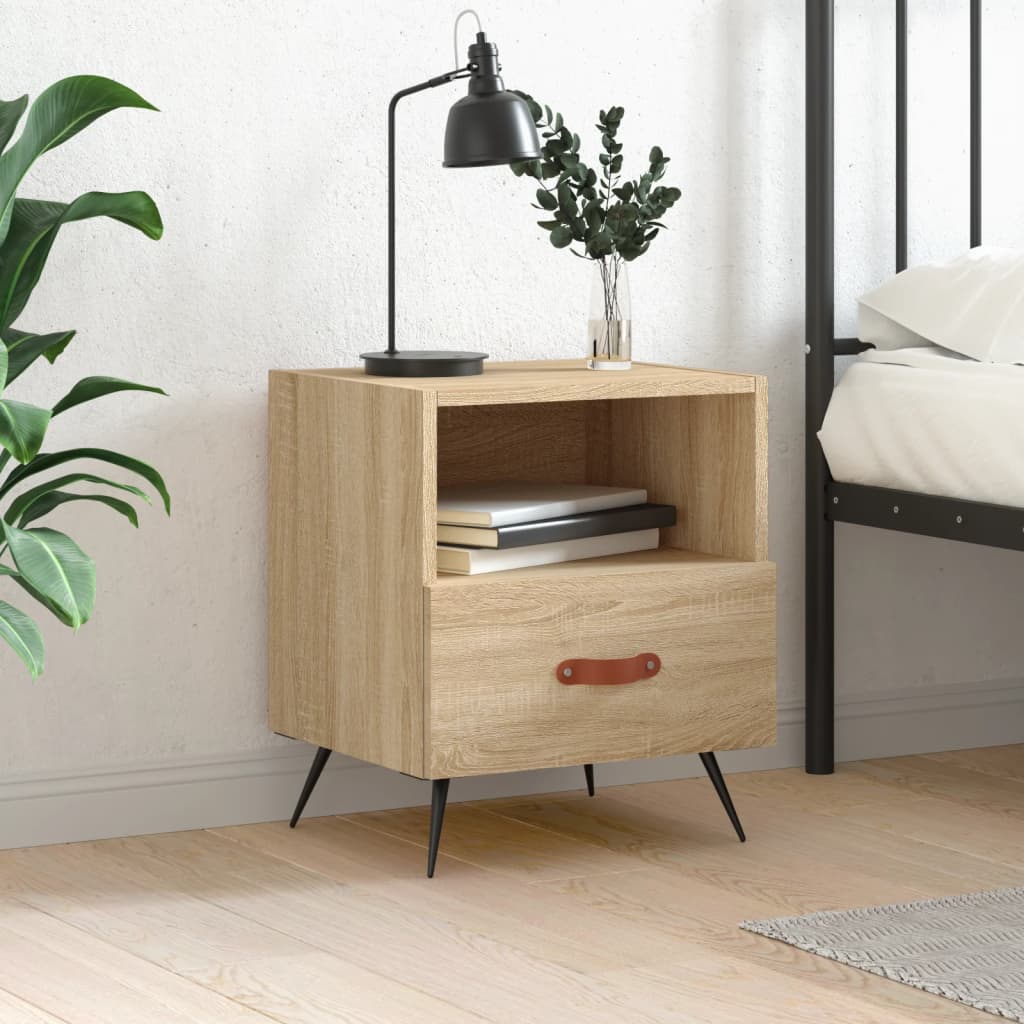 Κομοδίνο Sonoma Δρυς 40 x 35 x 47,5 εκ. από Επεξεργασμένο Ξύλο - Pakobazaar