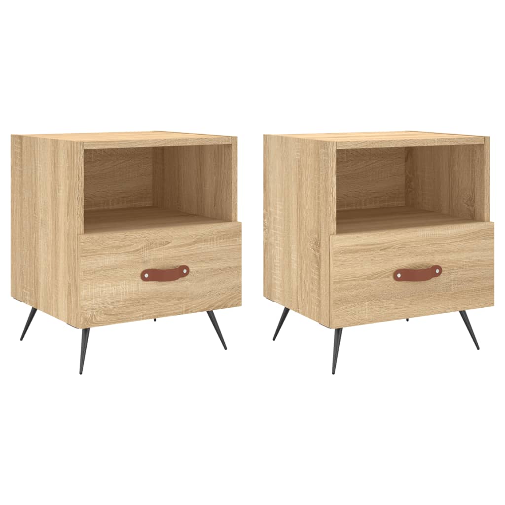 Κομοδίνα 2 τεμ. Sonoma Δρυς 40 x 35 x 47,5 εκ. Επεξεργ. Ξύλο - Pakobazaar