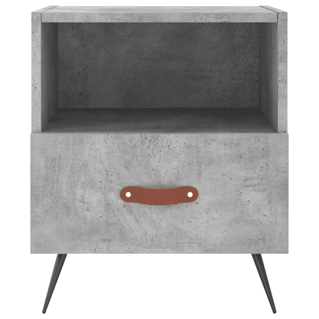 Κομοδίνο Γκρι Σκυροδ. 40 x 35 x 47,5 εκ. από Επεξεργασμένο Ξύλο