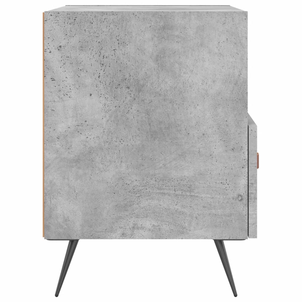 Κομοδίνο Γκρι Σκυροδ. 40 x 35 x 47,5 εκ. από Επεξεργασμένο Ξύλο