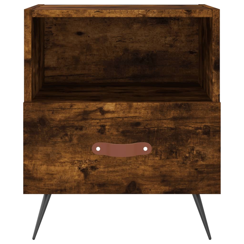 Κομοδίνο Καπνιστή Δρυς 40 x 35 x 47,5 εκ. από Επεξεργ. Ξύλο