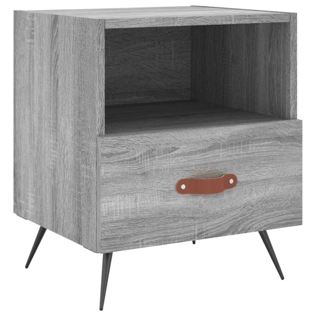 Κομοδίνο Γκρι Sonoma 40 x 35 x 47,5 εκ. από Επεξεργασμένο Ξύλο - Pakobazaar