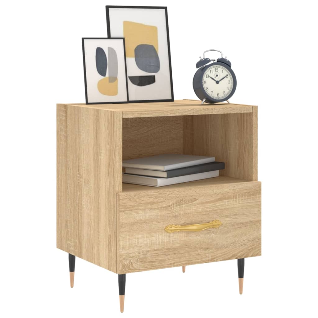 Κομοδίνο Sonoma Δρυς 40 x 35 x 47,5 εκ. από Επεξεργασμένο Ξύλο