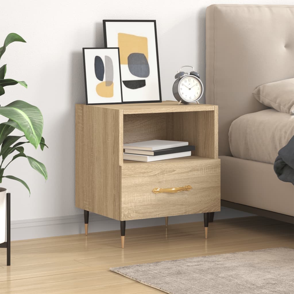 Κομοδίνο Sonoma Δρυς 40 x 35 x 47,5 εκ. από Επεξεργασμένο Ξύλο