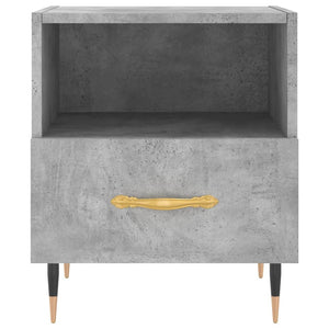 Κομοδίνα 2 τεμ. Γκρι Σκυροδεμ. 40 x 35 x 47,5 εκ. Επεξεργ. Ξύλο