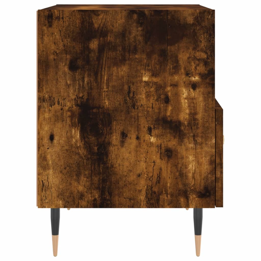 Κομοδίνα 2 τεμ. Καπνιστή Δρυς 40 x 35 x 47,5 εκ. Επεξεργ. Ξύλο