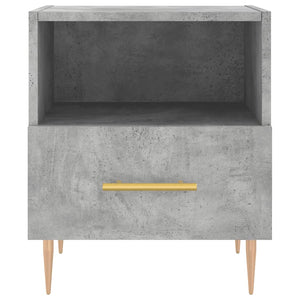 Κομοδίνα 2 τεμ. Γκρι Σκυροδεμ. 40 x 35 x 47,5 εκ. Επεξεργ. Ξύλο