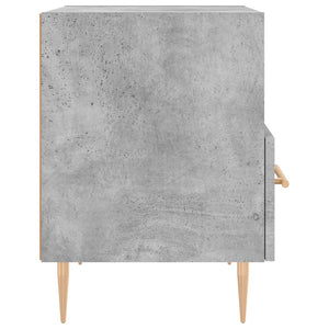 Κομοδίνα 2 τεμ. Γκρι Σκυροδεμ. 40 x 35 x 47,5 εκ. Επεξεργ. Ξύλο
