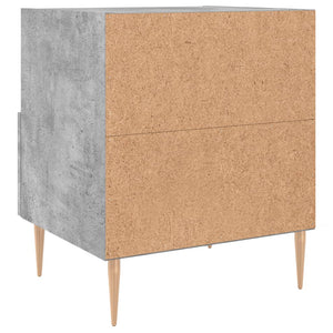 Κομοδίνα 2 τεμ. Γκρι Σκυροδεμ. 40 x 35 x 47,5 εκ. Επεξεργ. Ξύλο