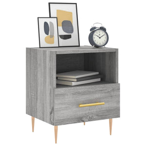 Κομοδίνο Γκρι Sonoma 40 x 35 x 47,5 εκ. από Επεξεργασμένο Ξύλο