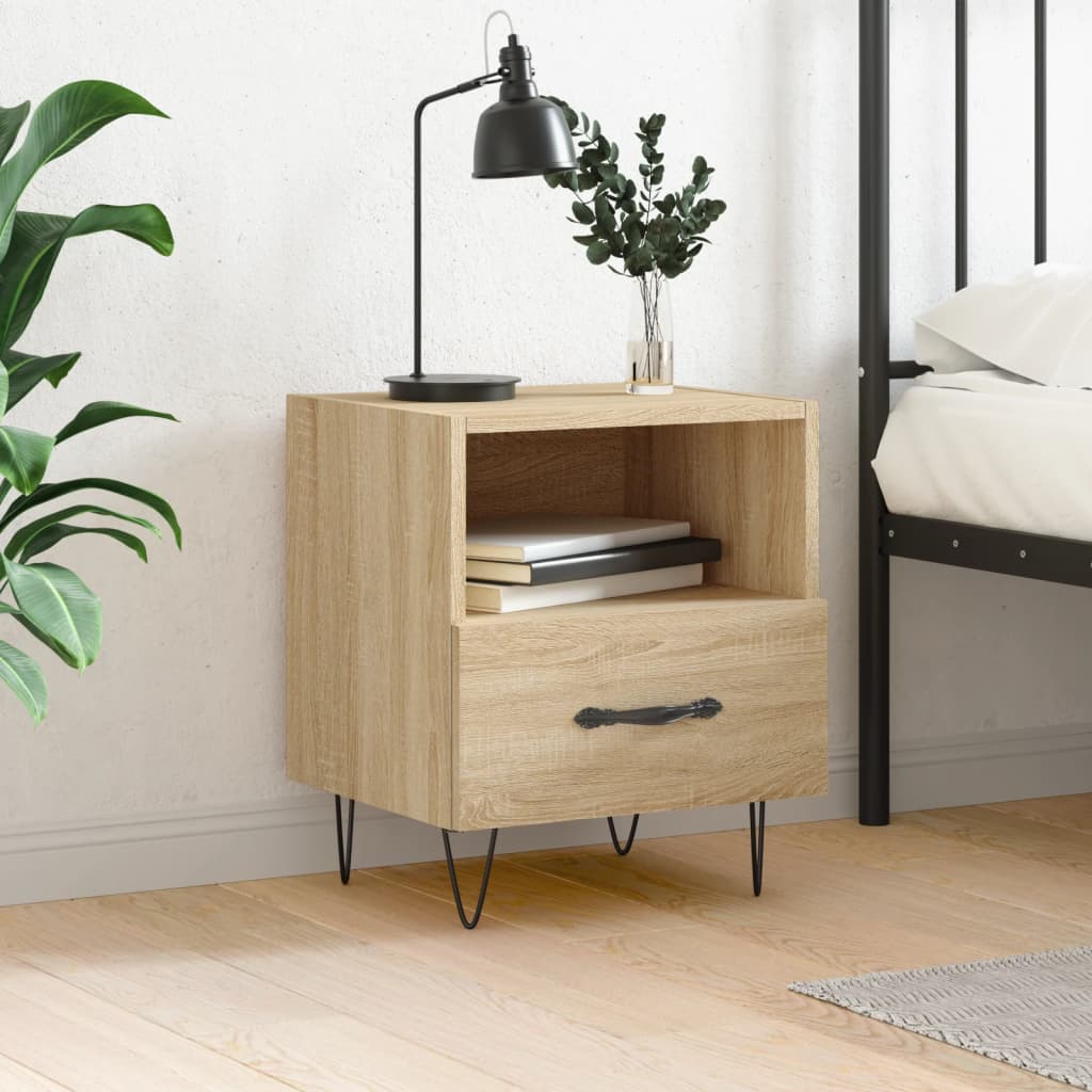 Κομοδίνο Sonoma Δρυς 40 x 35 x 47,5 εκ. από Επεξεργασμένο Ξύλο