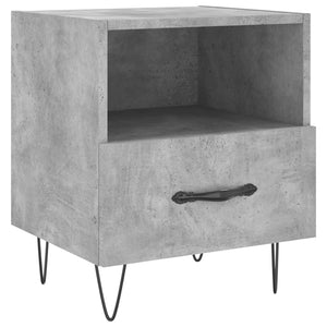 Κομοδίνα 2 τεμ. Γκρι Σκυροδεμ. 40 x 35 x 47,5 εκ. Επεξεργ. Ξύλο