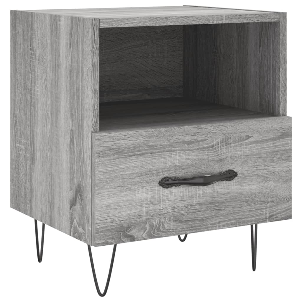 Κομοδίνο Γκρι Sonoma 40 x 35 x 47,5 εκ. από Επεξεργασμένο Ξύλο