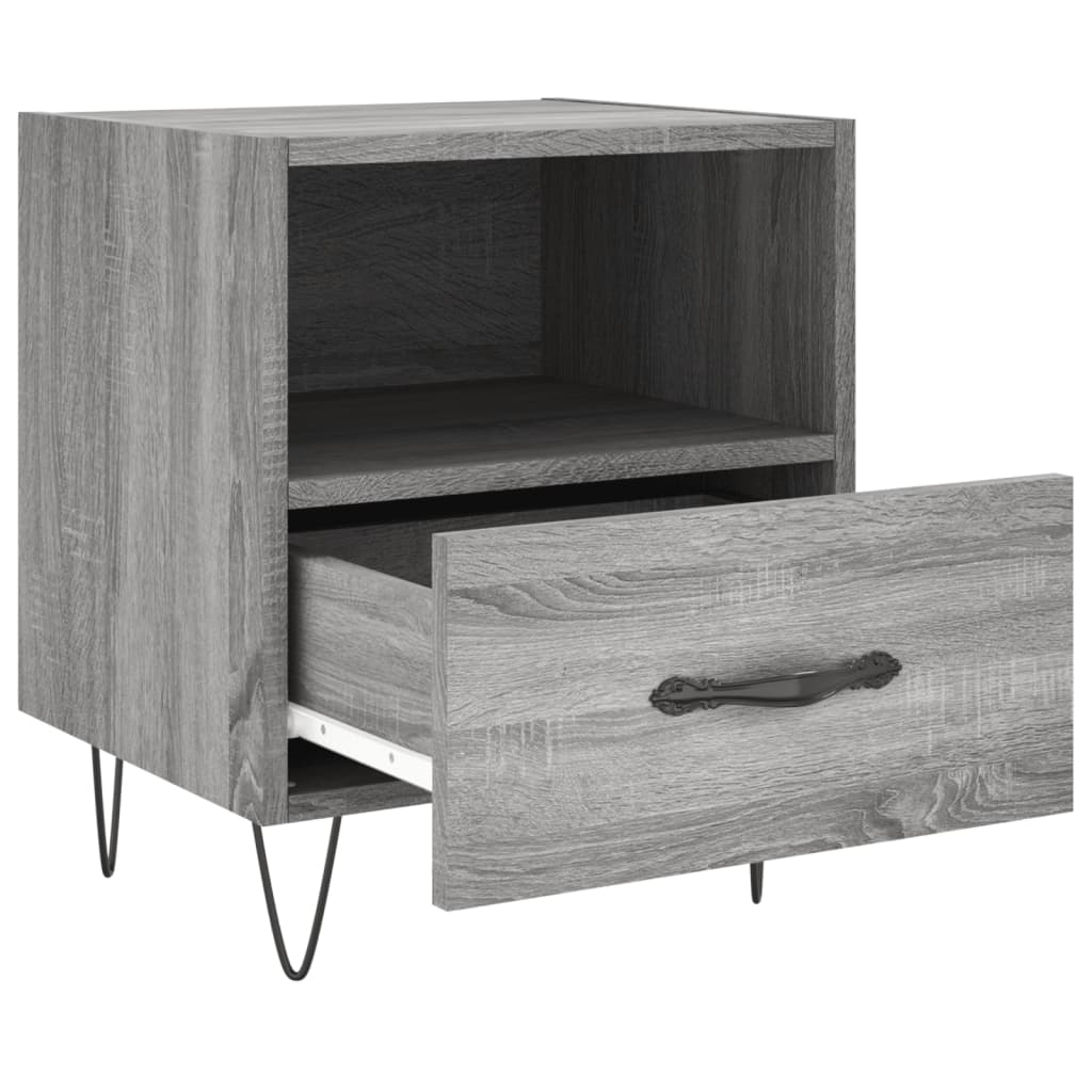 Κομοδίνο Γκρι Sonoma 40 x 35 x 47,5 εκ. από Επεξεργασμένο Ξύλο