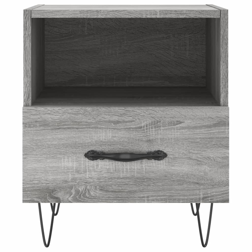 Κομοδίνο Γκρι Sonoma 40 x 35 x 47,5 εκ. από Επεξεργασμένο Ξύλο