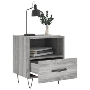 Κομοδίνο Γκρι Sonoma 40 x 35 x 47,5 εκ. από Επεξεργασμένο Ξύλο