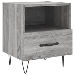Κομοδίνα 2 τεμ. Γκρι Sonoma 40 x 35 x 47,5 εκ. Επεξεργ. Ξύλο