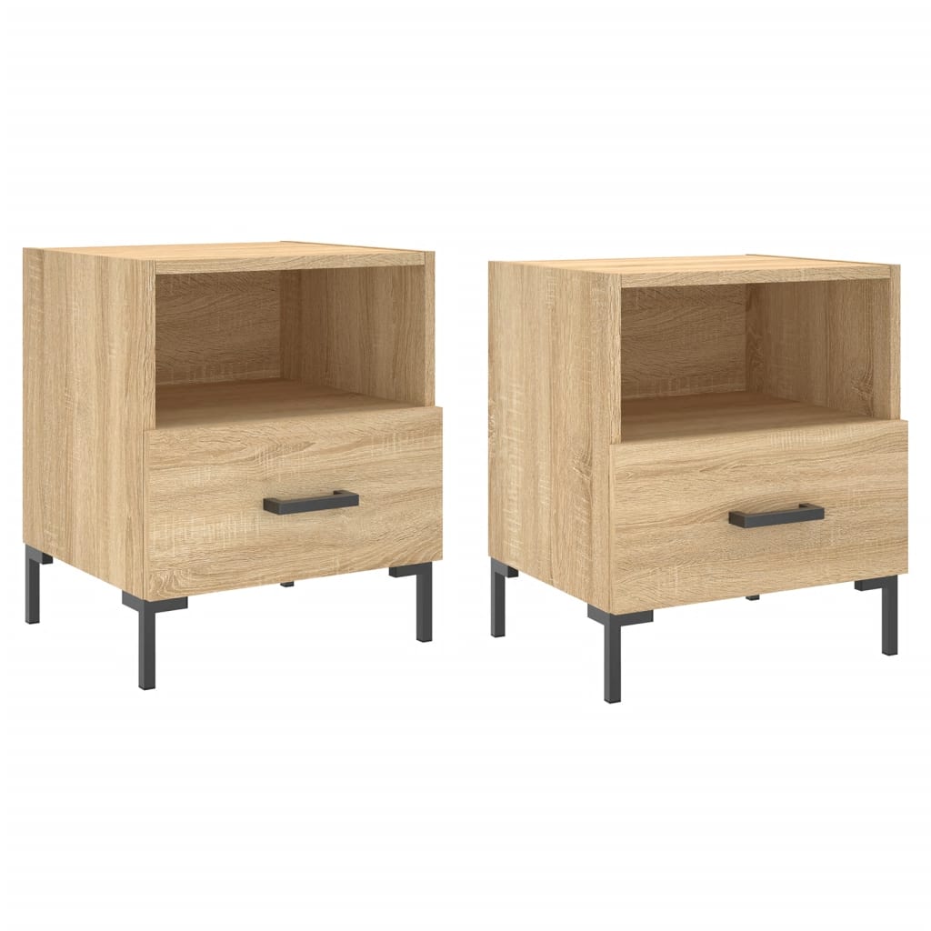 Κομοδίνα 2 τεμ. Sonoma Δρυς 40 x 35 x 47,5 εκ. Επεξεργ. Ξύλο