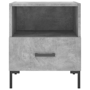 Κομοδίνα 2 τεμ. Γκρι Σκυροδεμ. 40 x 35 x 47,5 εκ. Επεξεργ. Ξύλο - Pakobazaar