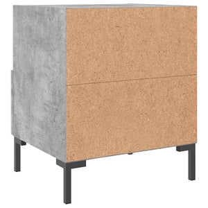 Κομοδίνα 2 τεμ. Γκρι Σκυροδεμ. 40 x 35 x 47,5 εκ. Επεξεργ. Ξύλο - Pakobazaar
