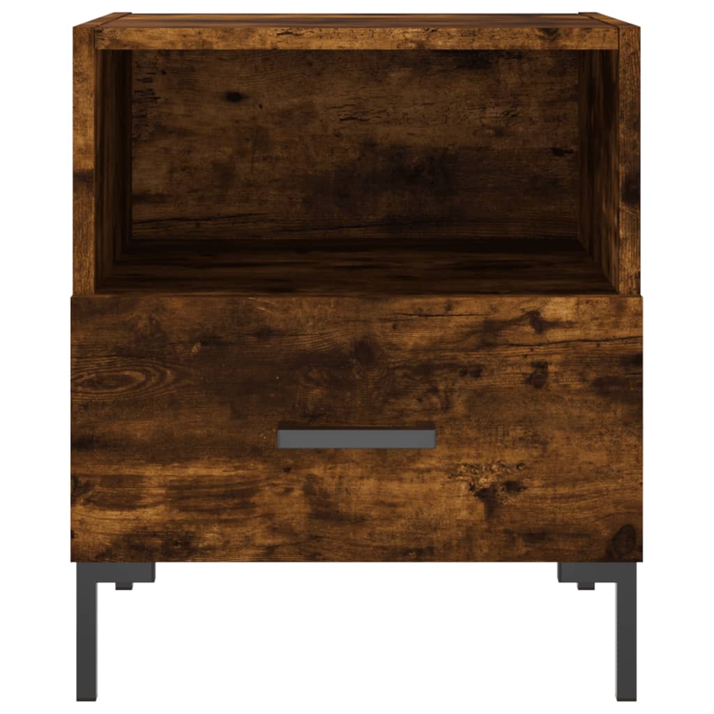 Κομοδίνο Καπνιστή Δρυς 40 x 35 x 47,5 εκ. από Επεξεργ. Ξύλο