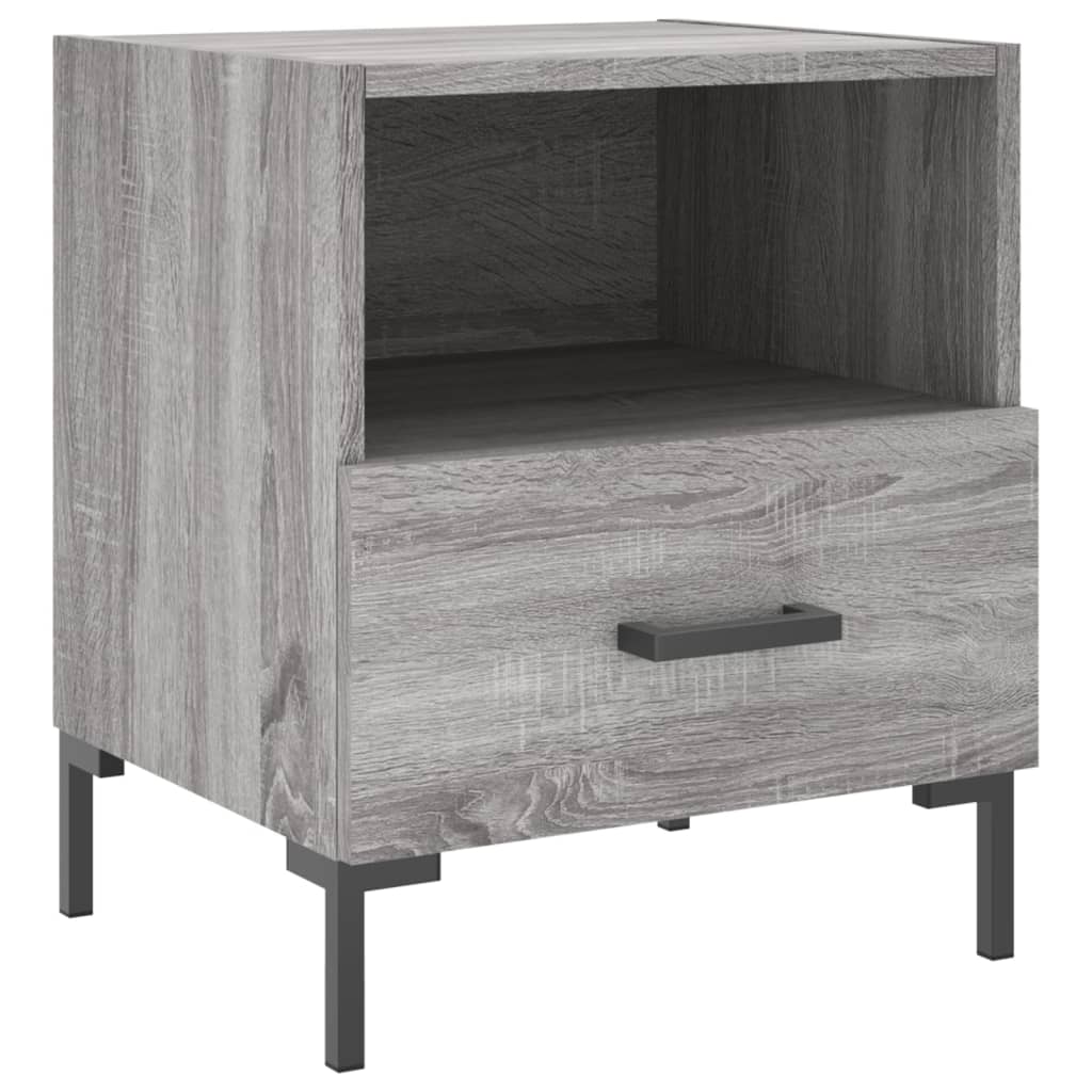 Κομοδίνο Γκρι Sonoma 40 x 35 x 47,5 εκ. από Επεξεργασμένο Ξύλο