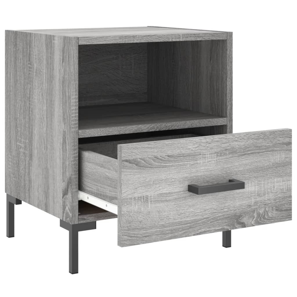 Κομοδίνο Γκρι Sonoma 40 x 35 x 47,5 εκ. από Επεξεργασμένο Ξύλο