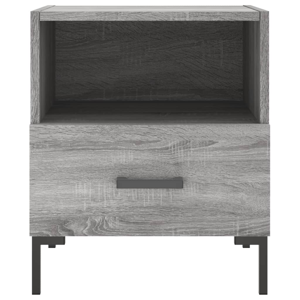 Κομοδίνα 2 τεμ. Γκρι Sonoma 40 x 35 x 47,5 εκ. Επεξεργ. Ξύλο