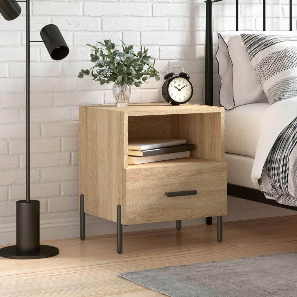 Κομοδίνο Sonoma Δρυς 40 x 35 x 47,5 εκ. από Επεξεργασμένο Ξύλο