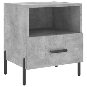 Κομοδίνα 2 τεμ. Γκρι Σκυροδεμ. 40 x 35 x 47,5 εκ. Επεξεργ. Ξύλο