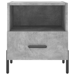 Κομοδίνα 2 τεμ. Γκρι Σκυροδεμ. 40 x 35 x 47,5 εκ. Επεξεργ. Ξύλο