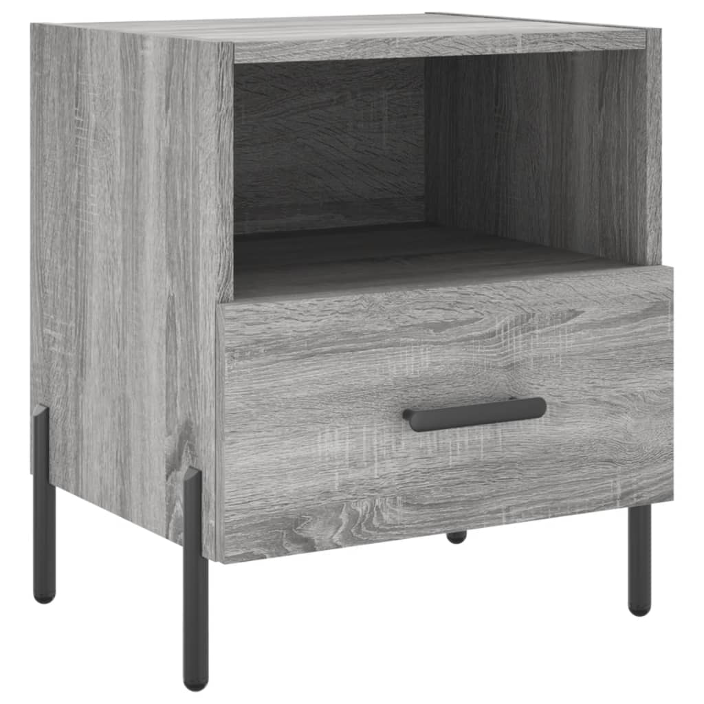 Κομοδίνο Γκρι Sonoma 40 x 35 x 47,5 εκ. από Επεξεργασμένο Ξύλο