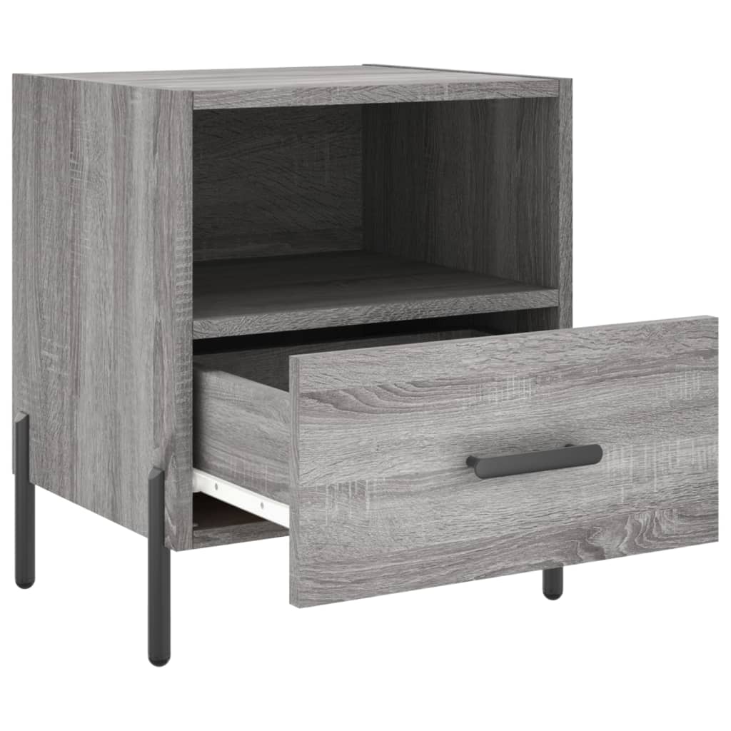 Κομοδίνο Γκρι Sonoma 40 x 35 x 47,5 εκ. από Επεξεργασμένο Ξύλο