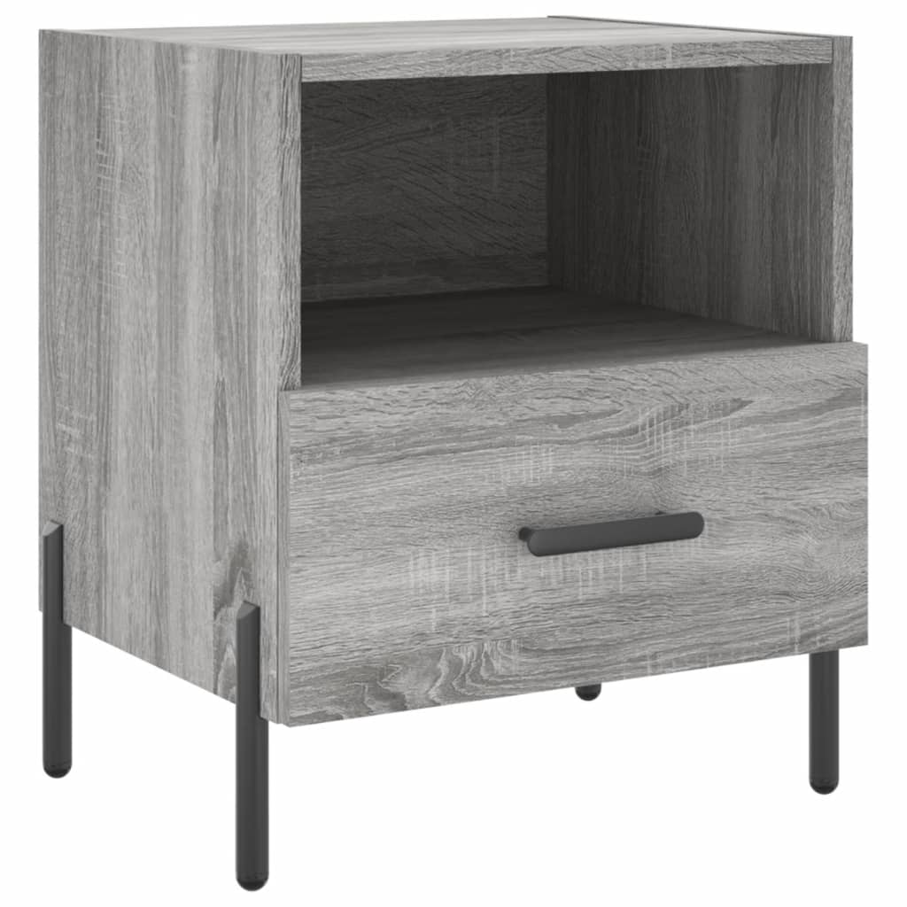 Κομοδίνα 2 τεμ. Γκρι Sonoma 40 x 35 x 47,5 εκ. Επεξεργ. Ξύλο