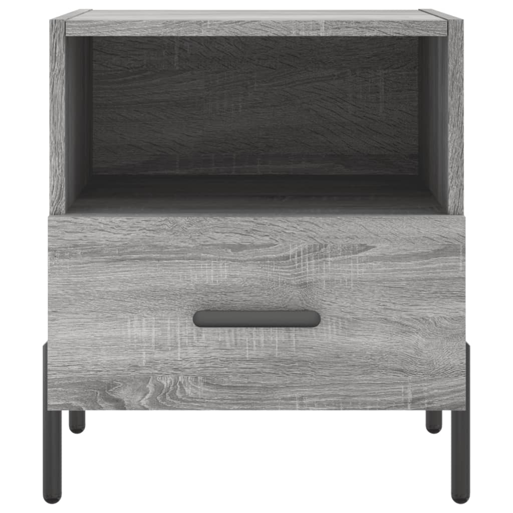 Κομοδίνα 2 τεμ. Γκρι Sonoma 40 x 35 x 47,5 εκ. Επεξεργ. Ξύλο