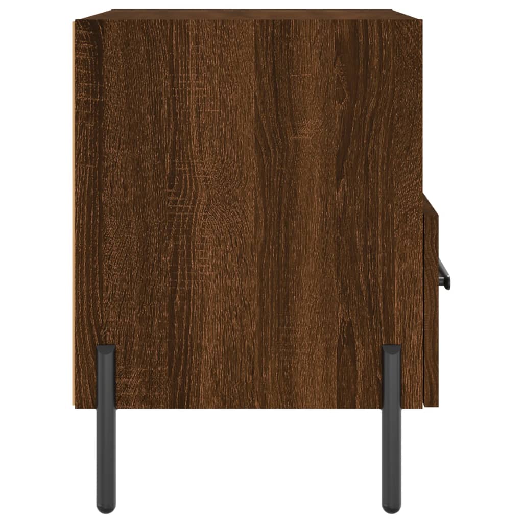 Κομοδίνο Καφέ Δρυς 40 x 35 x 47,5 εκ. από Επεξεργ. Ξύλο