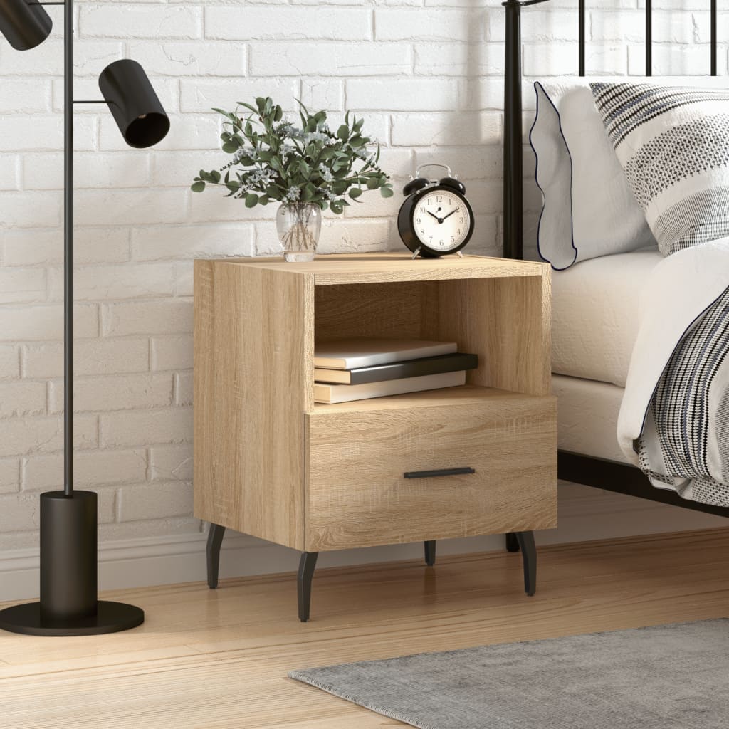 Κομοδίνο Sonoma Δρυς 40 x 35 x 47,5 εκ. από Επεξεργασμένο Ξύλο