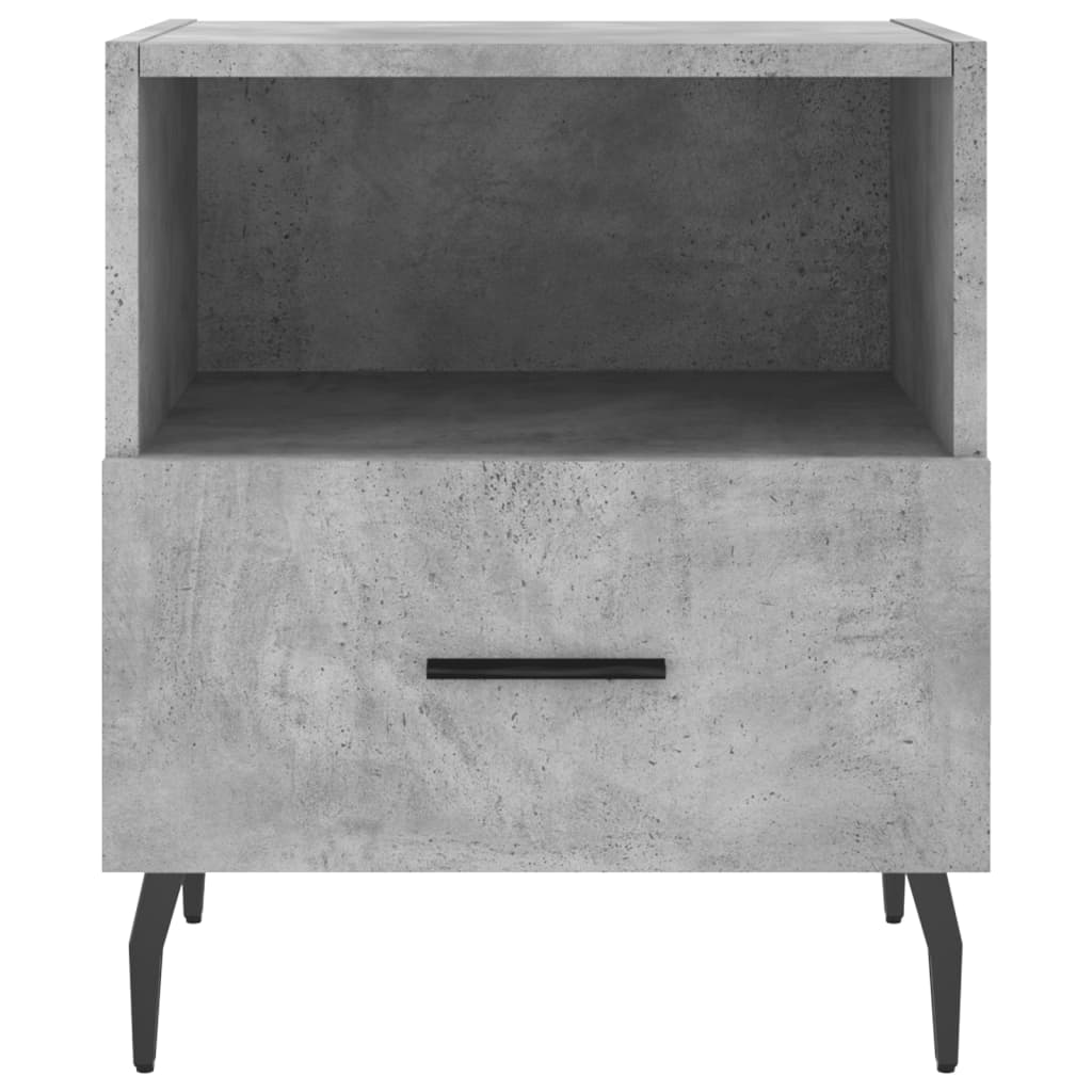 Κομοδίνο Γκρι Σκυροδ. 40 x 35 x 47,5 εκ. από Επεξεργασμένο Ξύλο