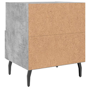 Κομοδίνα 2 τεμ. Γκρι Σκυροδεμ. 40 x 35 x 47,5 εκ. Επεξεργ. Ξύλο