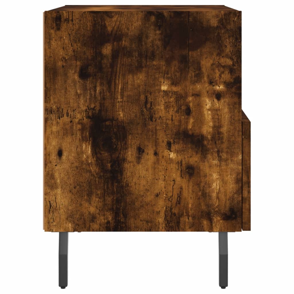 Κομοδίνα 2 τεμ. Καπνιστή Δρυς 40 x 35 x 47,5 εκ. Επεξεργ. Ξύλο