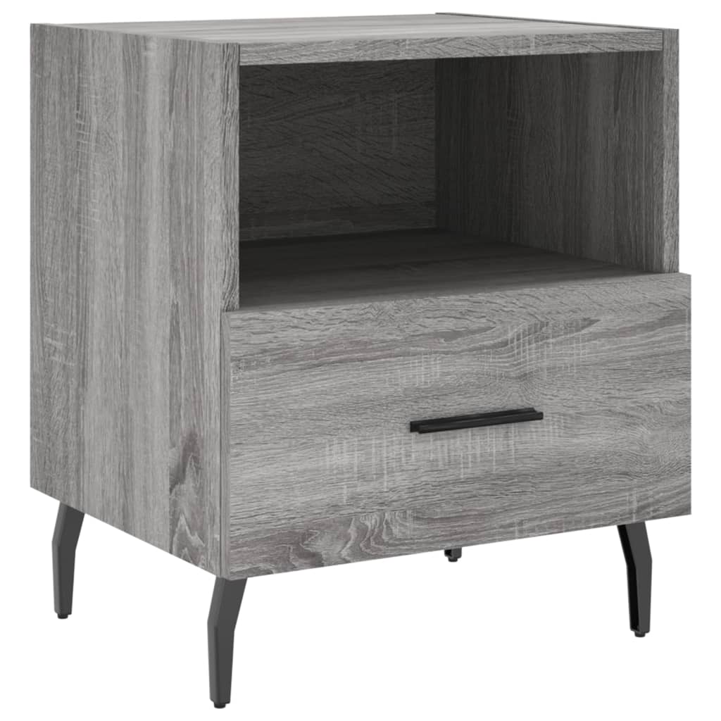 Κομοδίνο Γκρι Sonoma 40 x 35 x 47,5 εκ. από Επεξεργασμένο Ξύλο