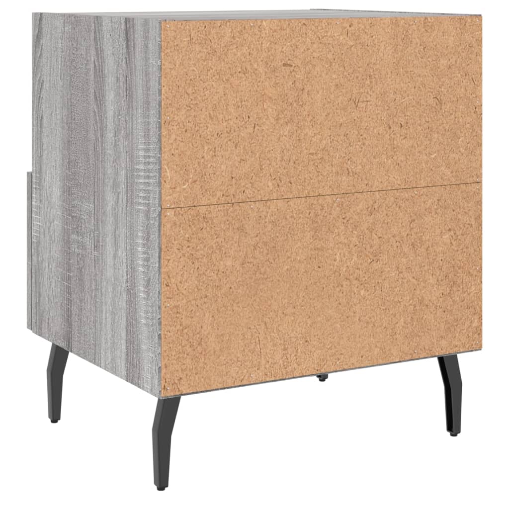 Κομοδίνο Γκρι Sonoma 40 x 35 x 47,5 εκ. από Επεξεργασμένο Ξύλο