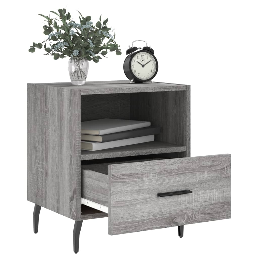 Κομοδίνο Γκρι Sonoma 40 x 35 x 47,5 εκ. από Επεξεργασμένο Ξύλο