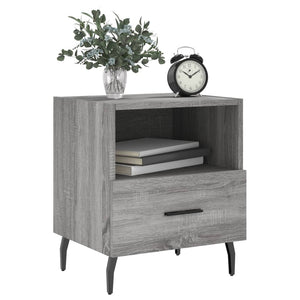 Κομοδίνο Γκρι Sonoma 40 x 35 x 47,5 εκ. από Επεξεργασμένο Ξύλο
