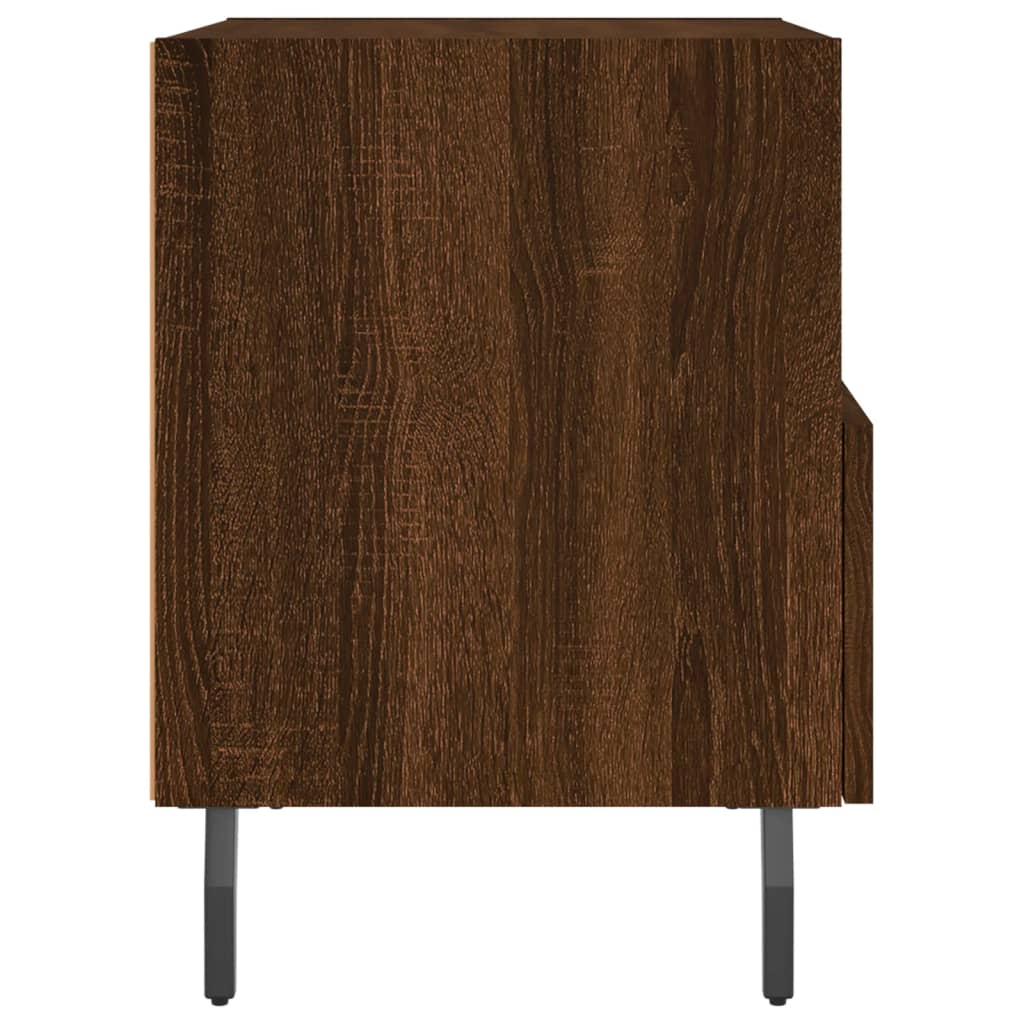 Κομοδίνο Καφέ Δρυς 40 x 35 x 47,5 εκ. από Επεξεργ. Ξύλο