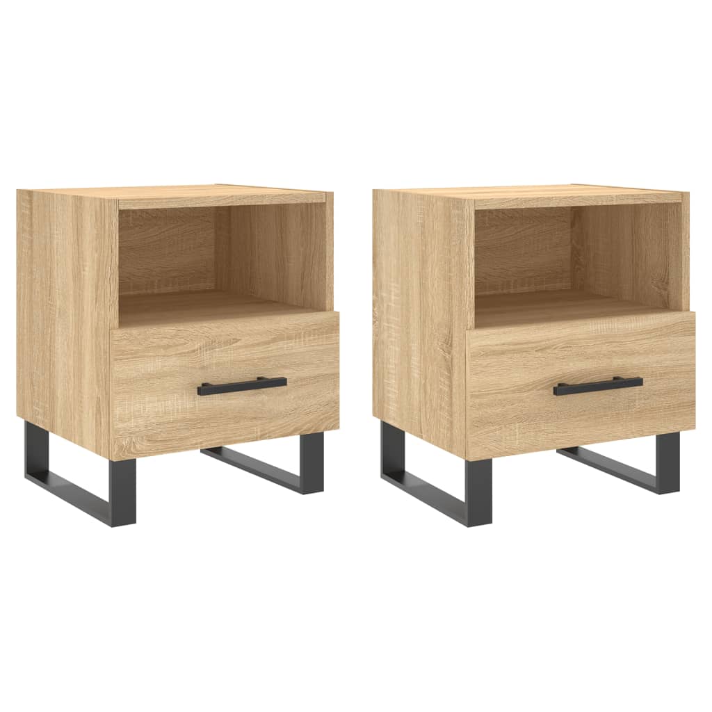 Κομοδίνα 2 τεμ. Sonoma Δρυς 40 x 35 x 47,5 εκ. Επεξεργ. Ξύλο
