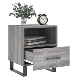 Κομοδίνο Γκρι Sonoma 40 x 35 x 47,5 εκ. από Επεξεργασμένο Ξύλο