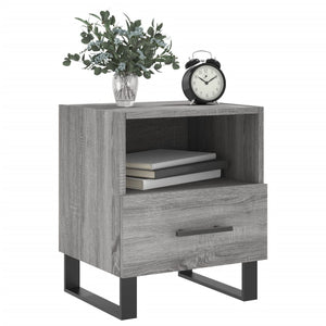 Κομοδίνο Γκρι Sonoma 40 x 35 x 47,5 εκ. από Επεξεργασμένο Ξύλο